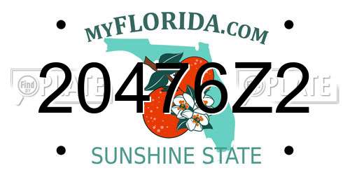 20476Z2 Florida License Plate