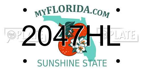 2047HL Florida License Plate