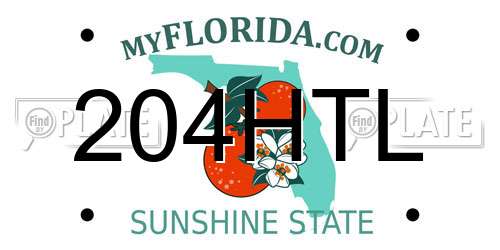 204HTL Florida License Plate