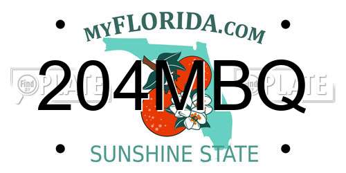 204MBQ Florida License Plate