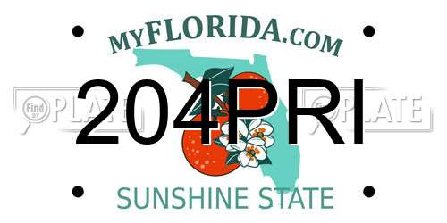 204PRI Florida License Plate