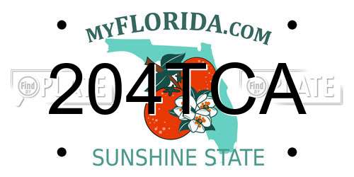 204TCA Florida License Plate