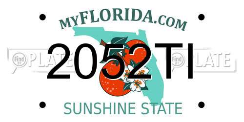 2052TI Florida License Plate