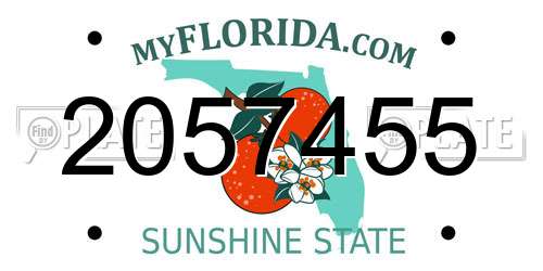 2057455 Florida License Plate