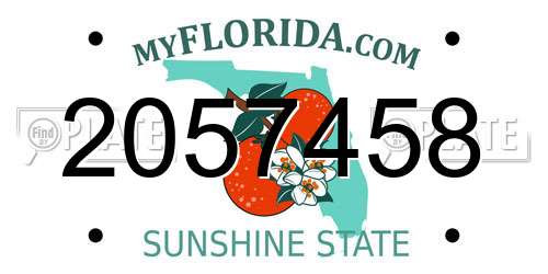 2057458 Florida License Plate