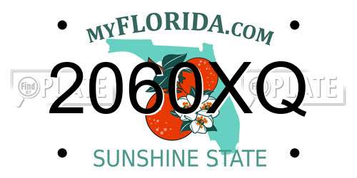 2060XQ Florida License Plate