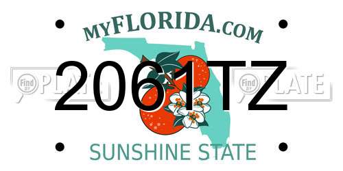 2061TZ Florida License Plate
