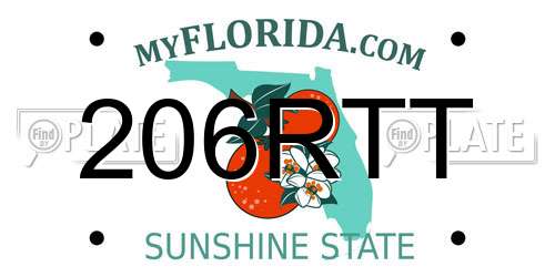 206RTT Florida License Plate