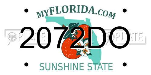 2072DO Florida License Plate