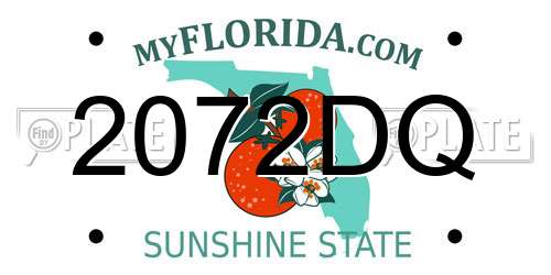 2072DQ Florida License Plate