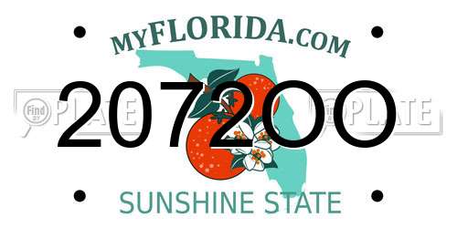 2072OO Florida License Plate