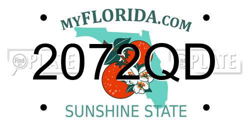 2072QD Florida License Plate