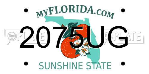 2075UG Florida License Plate