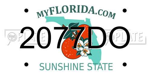 2077DO Florida License Plate