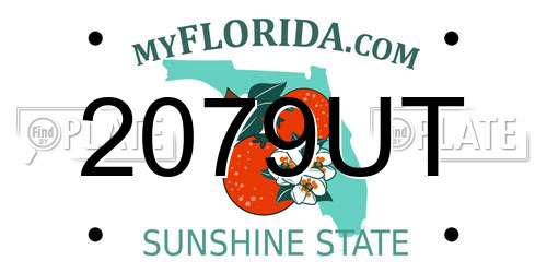 2079UT Florida License Plate