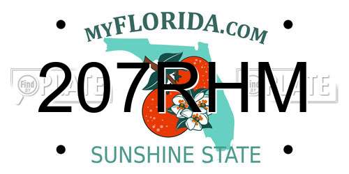 207RHM Florida License Plate