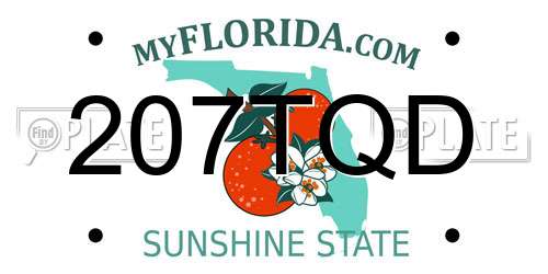207TQD Florida License Plate