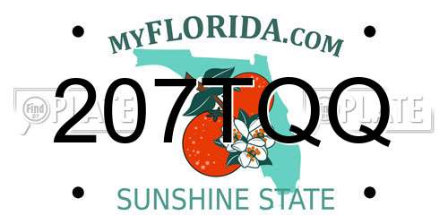 207TQQ Florida License Plate