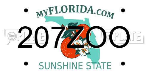 207ZOO Florida License Plate