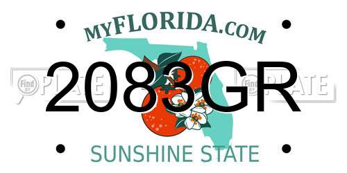 2083GR Florida License Plate