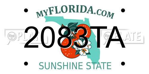 2083TA Florida License Plate