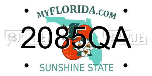 2085QA Florida License Plate