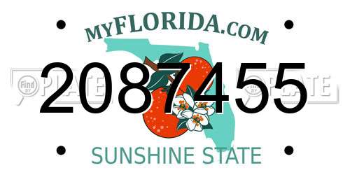 2087455 Florida License Plate