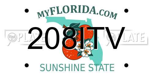 208ITV Florida License Plate