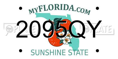 2095QY Florida License Plate