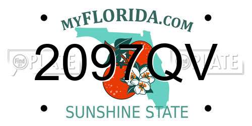 2097QV Florida License Plate