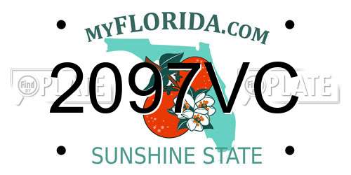 2097VC Florida License Plate