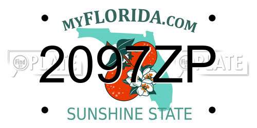 2097ZP Florida License Plate