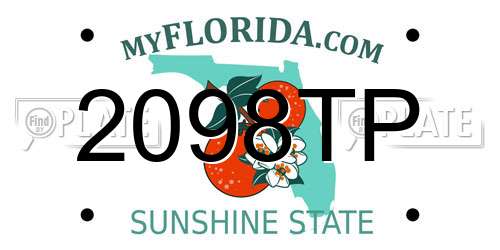 2098TP Florida License Plate