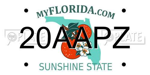 20AAPZ Florida License Plate