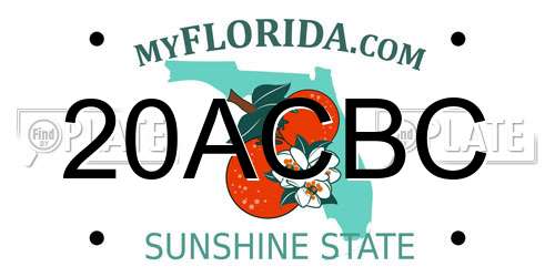 20ACBC Florida License Plate
