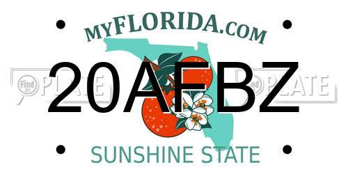 20AFBZ Florida License Plate