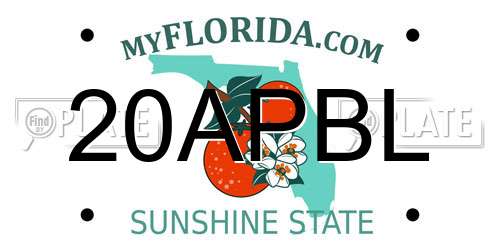 20APBL Florida License Plate