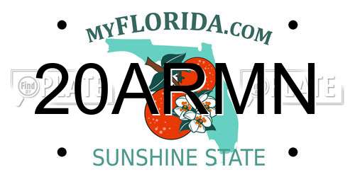 20ARMN Florida License Plate