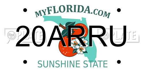 20ARRU Florida License Plate
