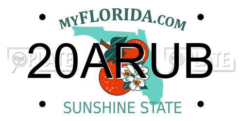 20ARUB Florida License Plate