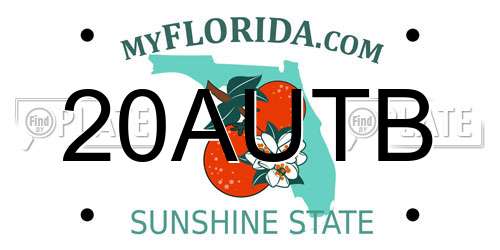 20AUTB Florida License Plate