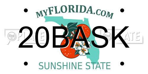 20BASK Florida License Plate