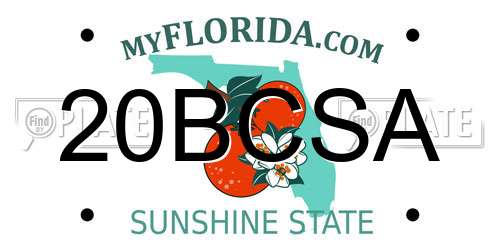 20BCSA Florida License Plate