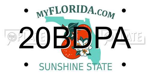 20BDPA Florida License Plate