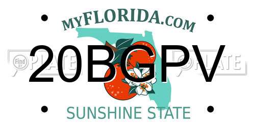 20BGPV Florida License Plate