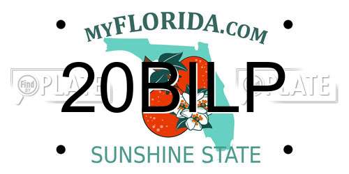 20BILP Florida License Plate