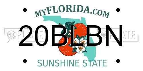 20BLBN Florida License Plate