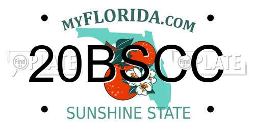 20BSCC Florida License Plate