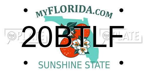 20BTLF Florida License Plate