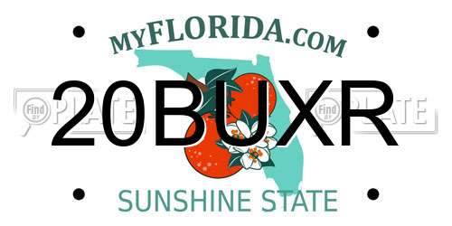20BUXR Florida License Plate